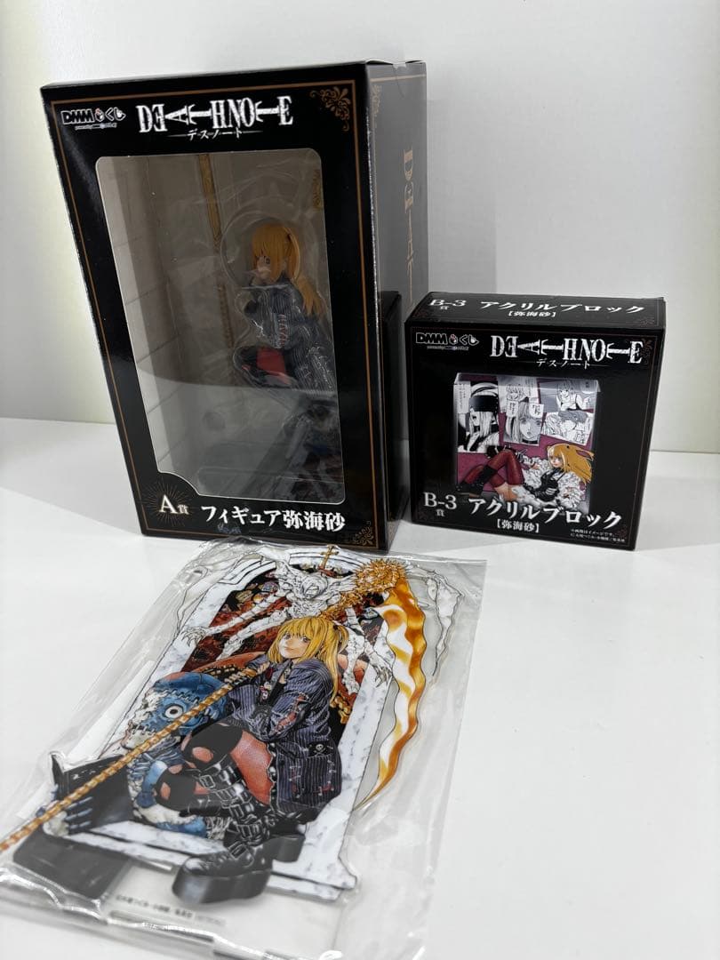 DMMくじ デスノート 弥海砂 フィギュア アクスタ アクリルブロックセット