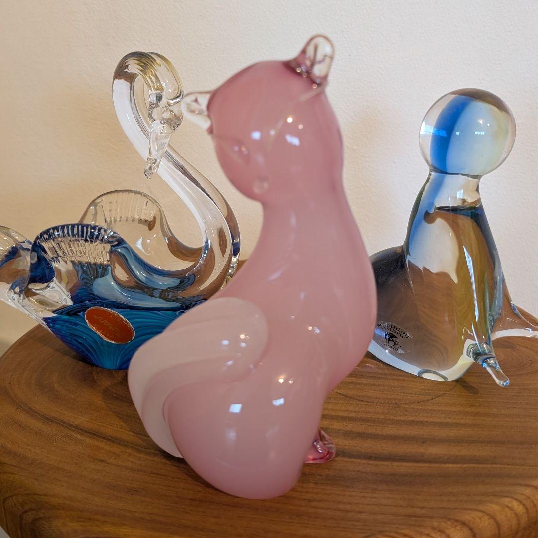 イタリア　ヴェネチア　ガラス工芸品　murano　3点セット