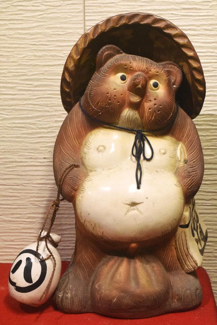 k*a様 タヌキの置物　信楽焼 無疵　72cm ◎25-03-03-08