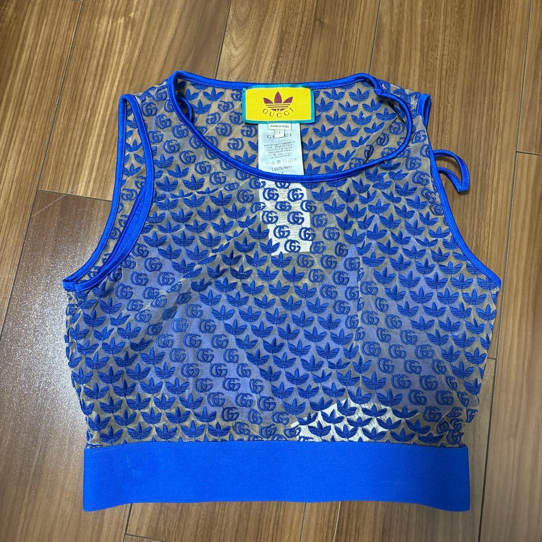 最最終値下げ！！adidas x Gucci GGチュールトップ ブルー
