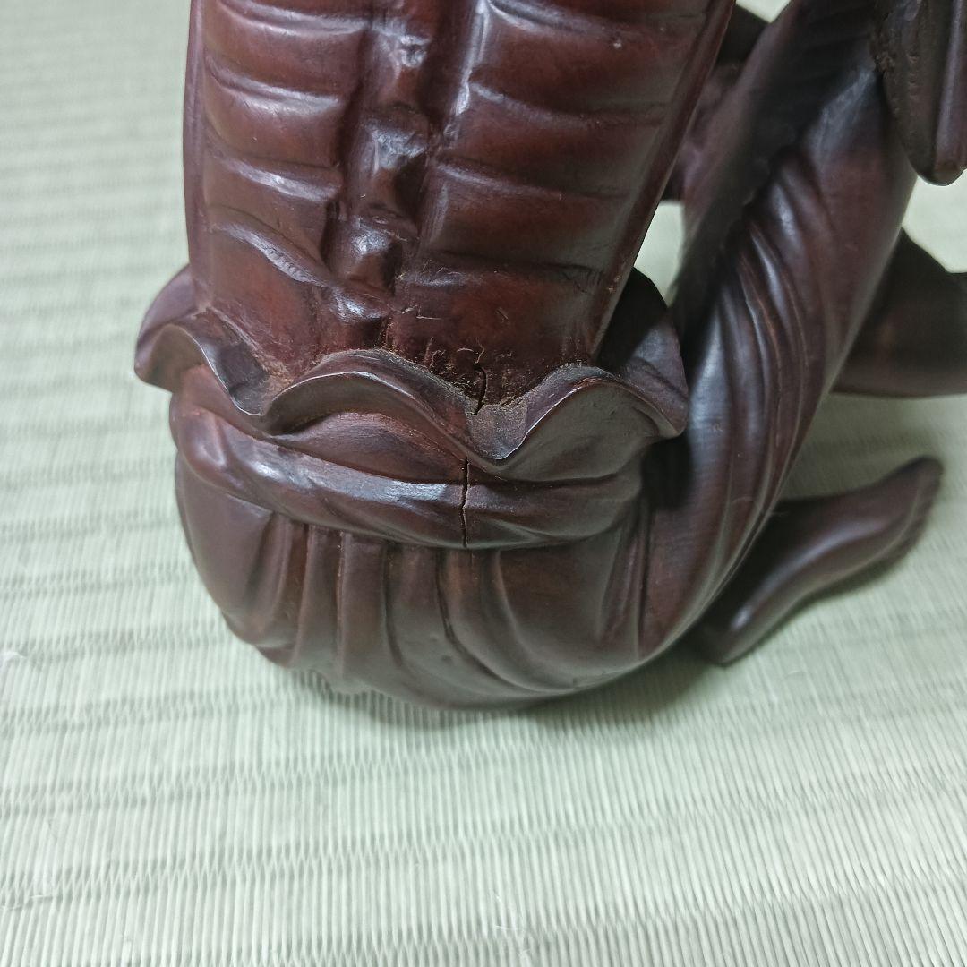 木製　中国　黄楊彫刻 釈迦苦行仏　彫刻　古美術　骨董　唐木黄楊木　寺院　仏教