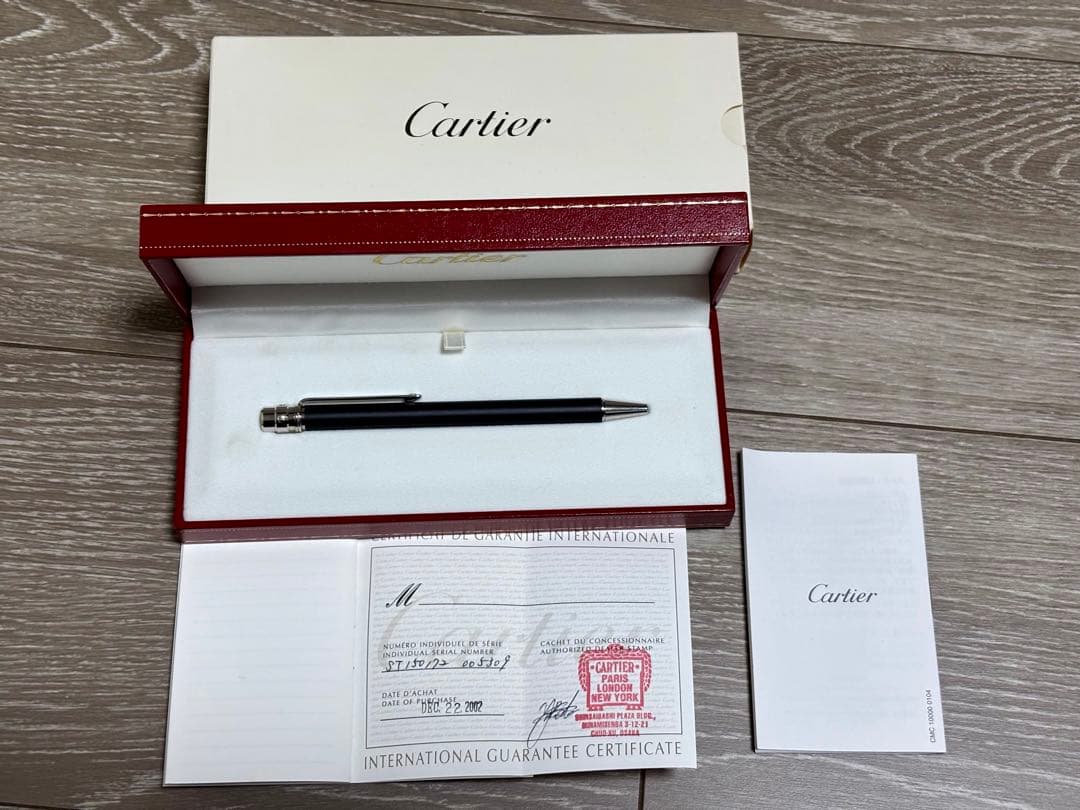 Cartier カルティエ ボールペン サントス　ブラック