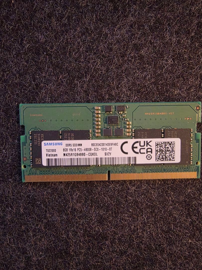 SAMSUNG DDR5 SODIMM 8GB PC5-4800 ノート用メモリ