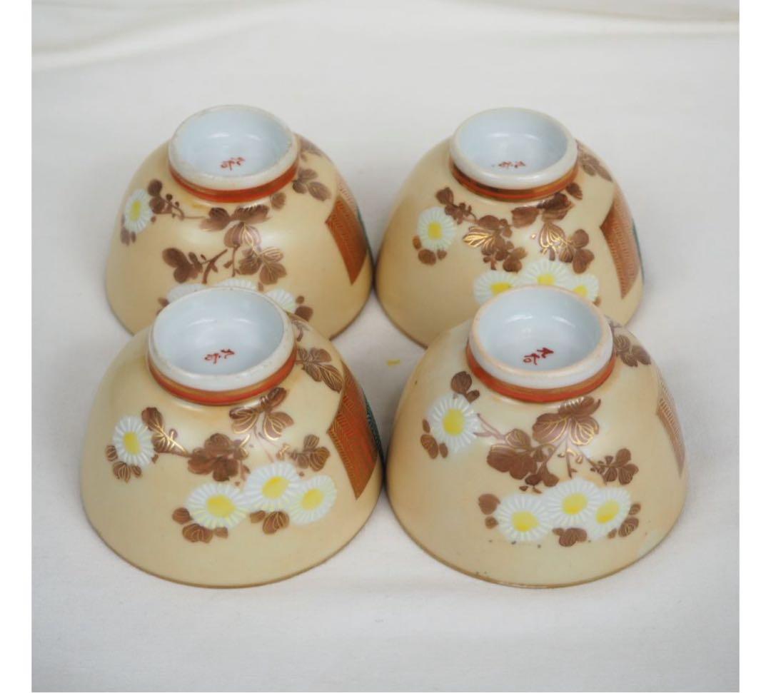 送料無料　大正～昭和初期　九谷焼　 茶器6点セット　煎茶道具