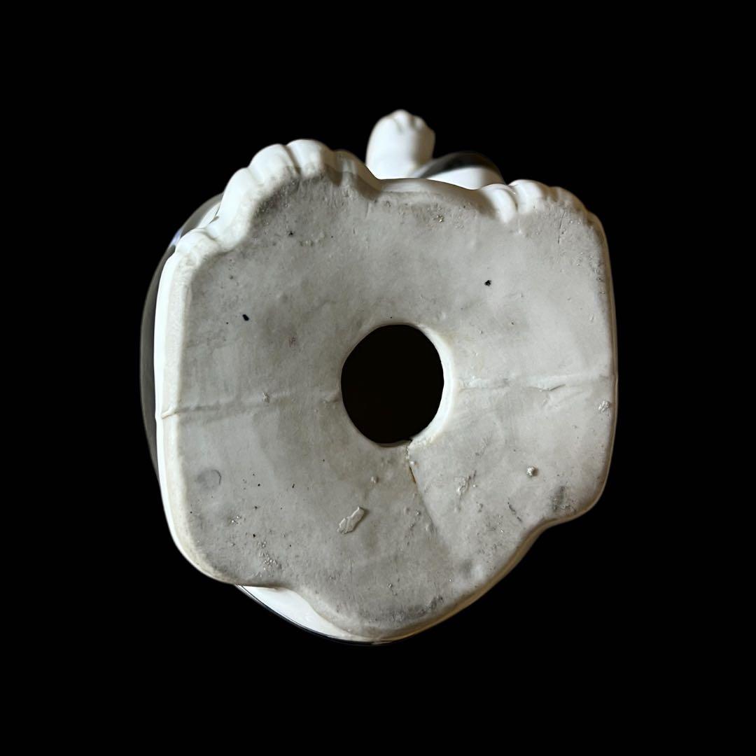 鸛《美品＆希少》明治~大正時代 古瀬戸 色絵 金彩 招き猫BIG 高さ24cm