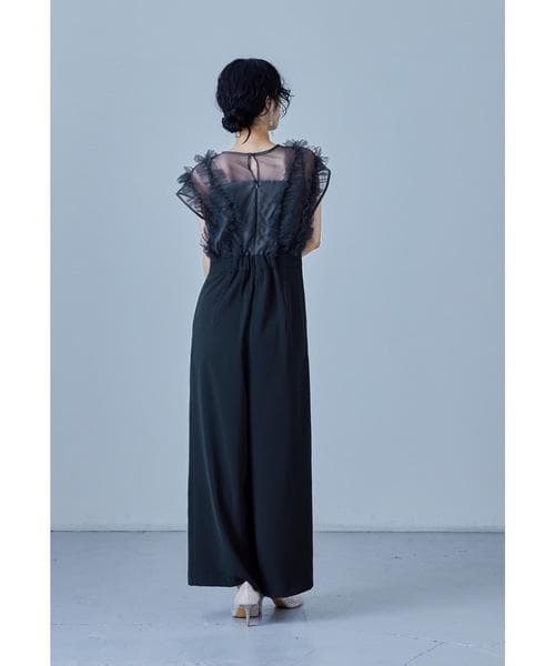 美品 niana ニアナ チュールドッキングパンツドレス M 結婚式 パーティー