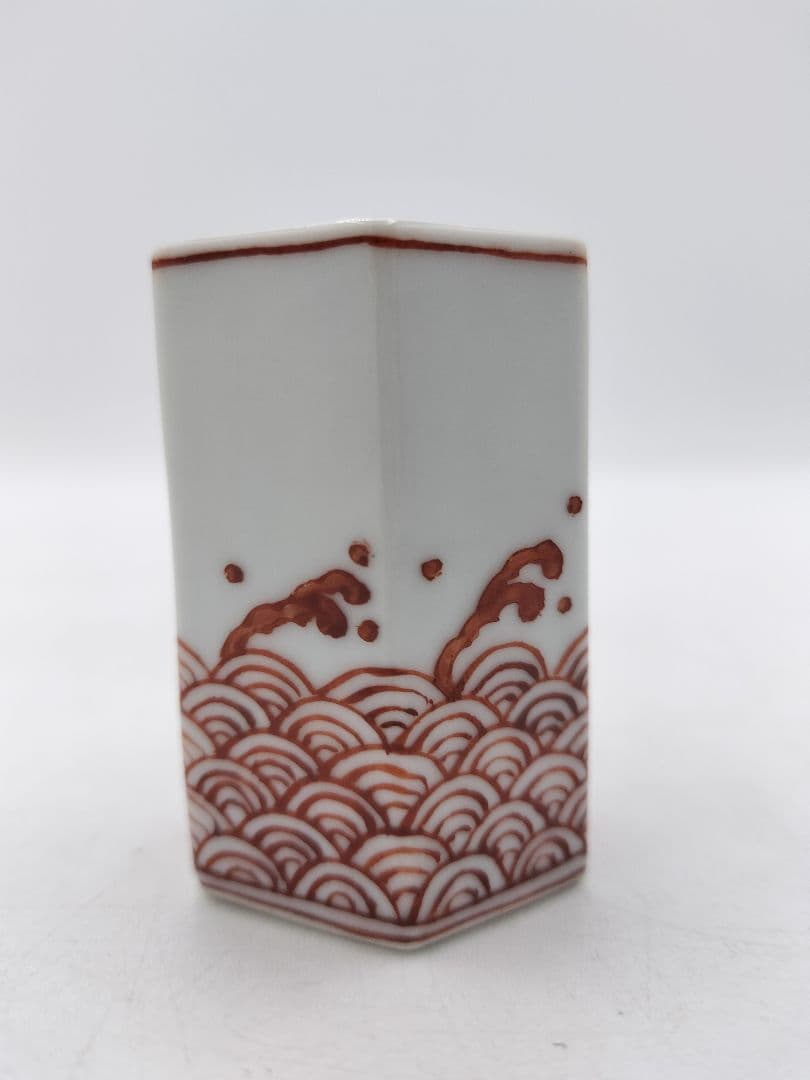 c729 煎茶 盆巾巾筒 青海波 北村和煌 茶道具 古物