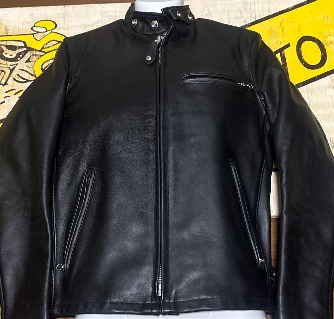 超美品‼️新型schott641 34インチ　シングルライダース　インナーボア付