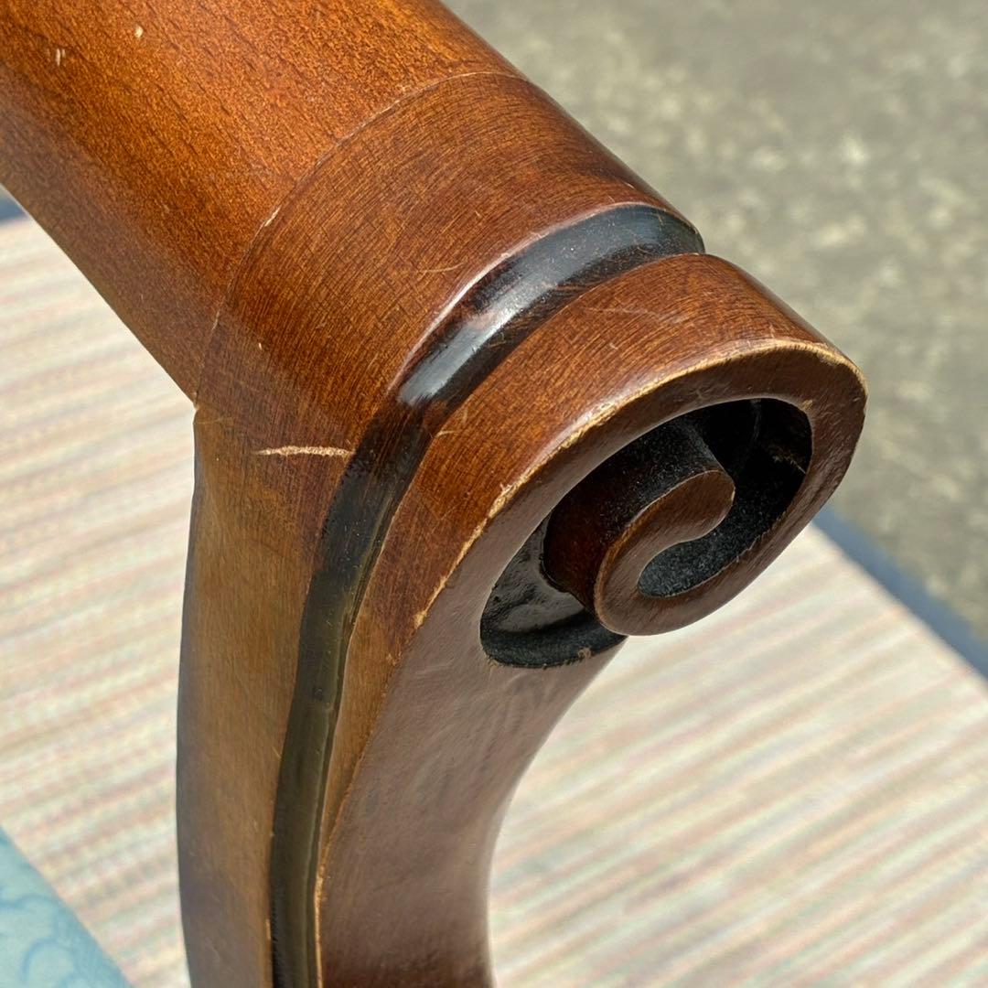 【送料込】アンティーク 家具　アームチェア 猫脚 猫足 椅子　1人掛けソファ