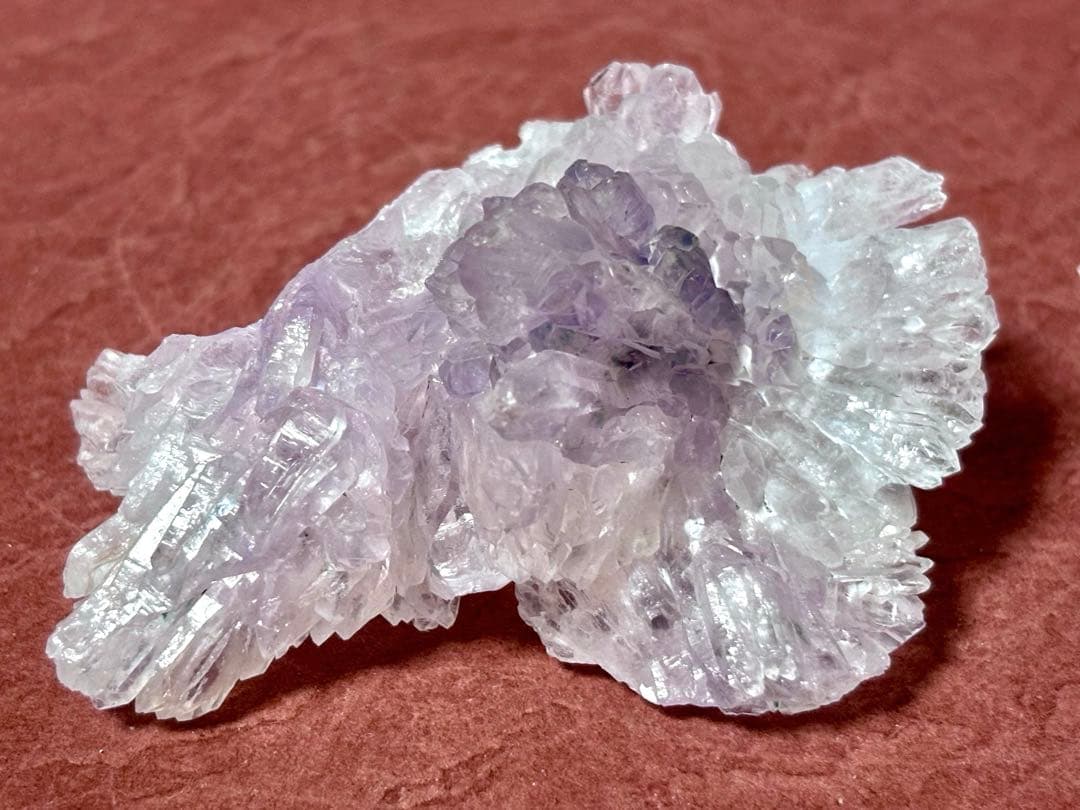 【希少】フラワーアメジスト 原石(ブラジル産)ラベンダーアメジストカラー
