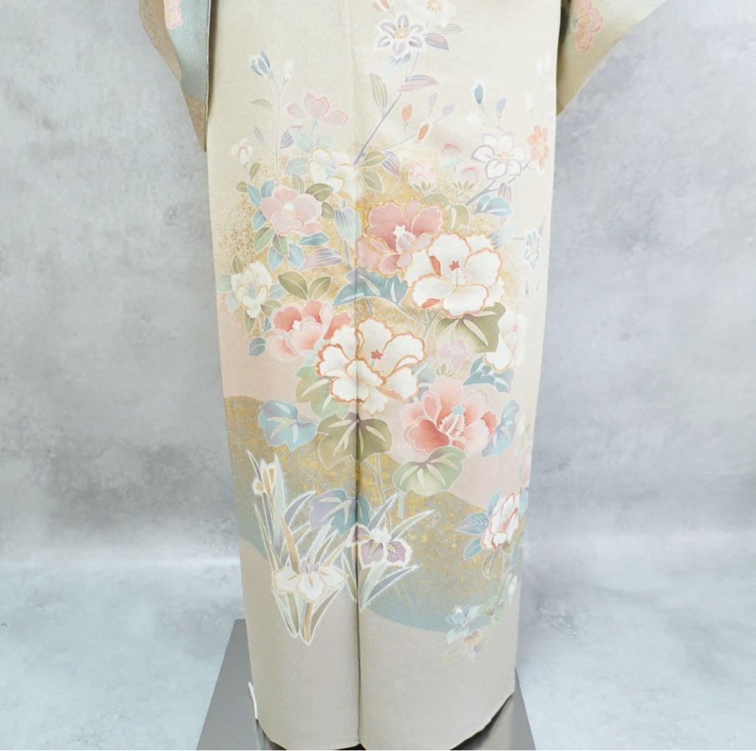 訪問着フルセット　263正絹　入学式　お宮参り【訪問着、袋帯、帯締め、帯揚げ】