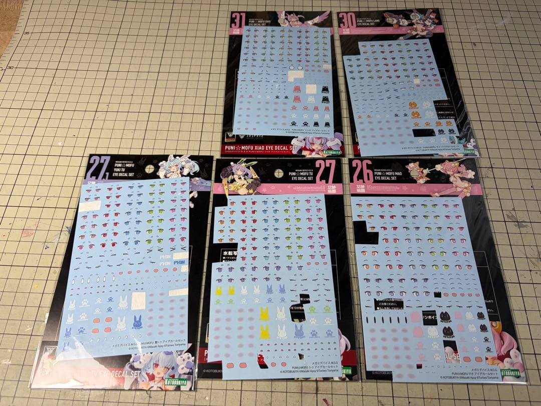 コトブキヤ メガミデバイス PUNI⭐︎MOFU ラン他余剰パーツ&デカール