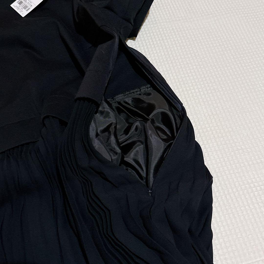 新品✨組曲 洗えるジャージコンビプリーツ ワンピース 近年 大きい ゆったり