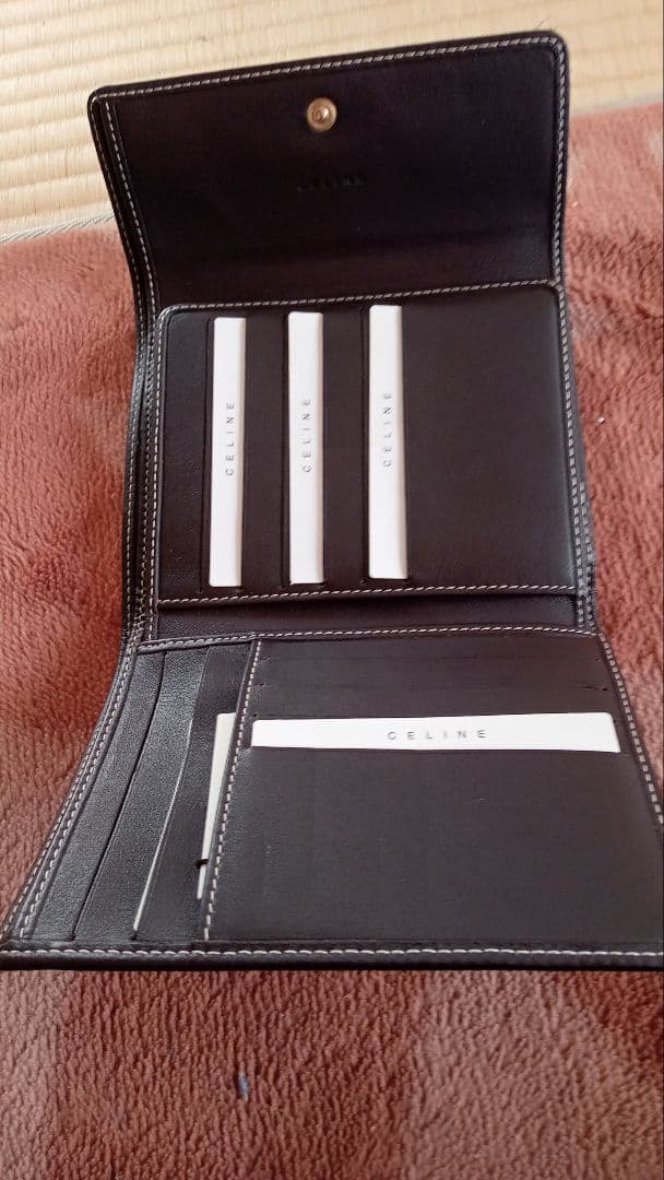 CELINE 二つ折り財布 ロゴパターン未使用品
