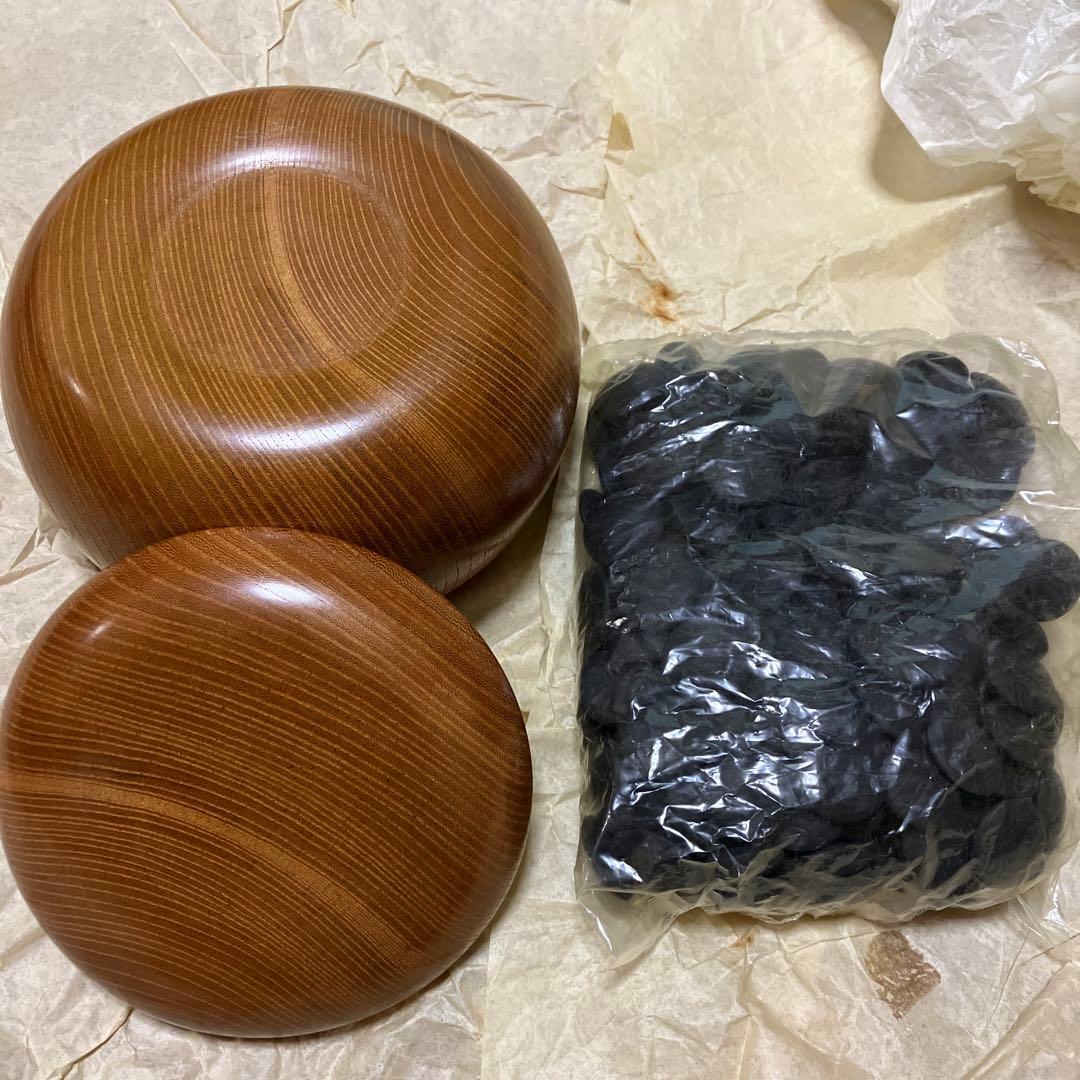 碁笥（ケヤキケース）碁石付
