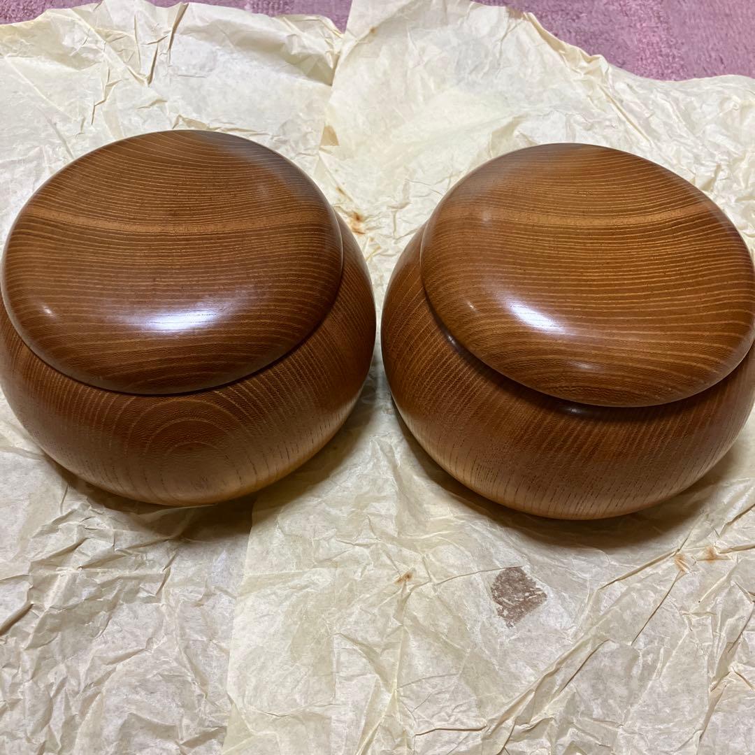 碁笥（ケヤキケース）碁石付