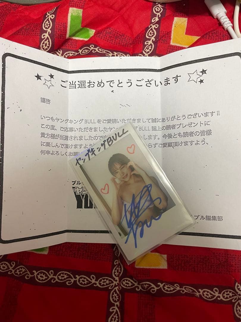 【ヤングキングBULL 当選品】桃月なしこ　サイン入りチェキ