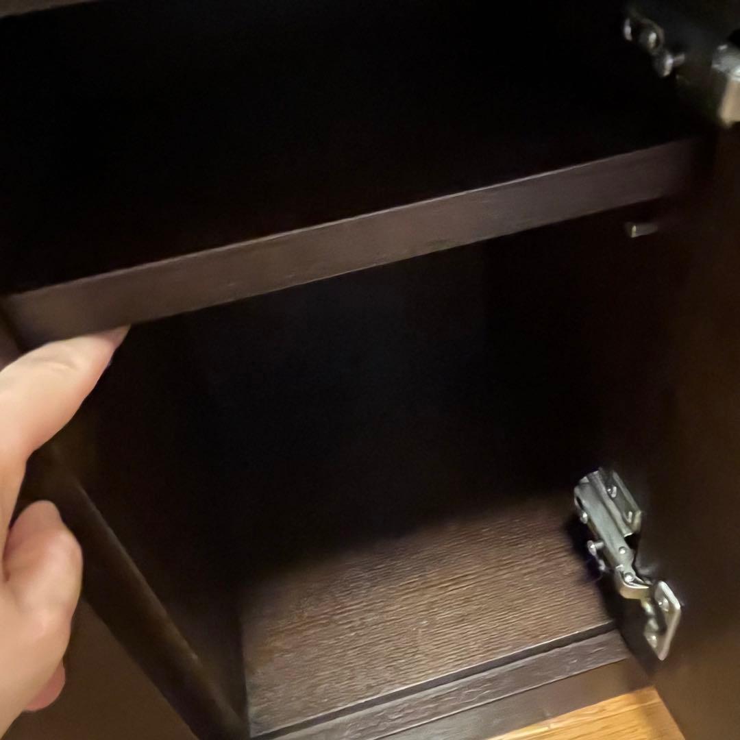 姫ちゃん　FAX台　ルーター収納　天然木　台　46cm ブラウン　収納