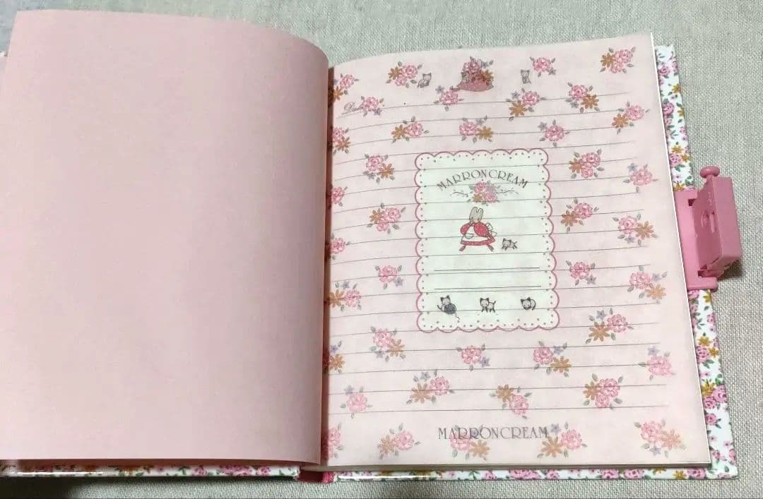 ❗️平成 レトロ マロンクリーム 鍵付き ハードカバーノート 1993年