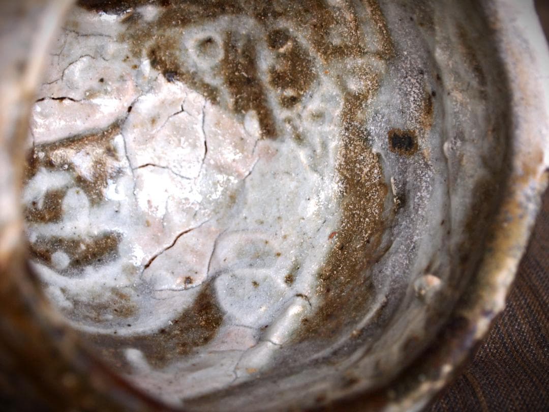 希少作★加藤委★川小牧引っ掻き茶碗★共箱＆陶Vol.85　加藤委