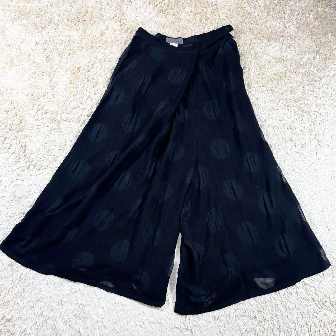 ✨美品　ヨウジヤマモト プリュスノアール　ガウチョパンツ　巻きパンツ　水玉　3
