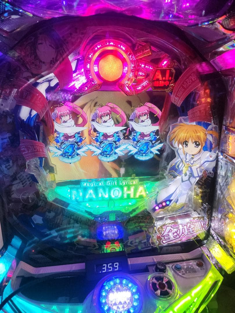 ロ*ー様 希少パチンコ実機　CR魔法少女リリカルなのはMTB 1/319オート非