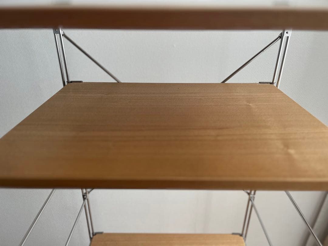 ハイツタナカ　無印良品　ステンレスユニットシェルフ オーク材　木製棚板
