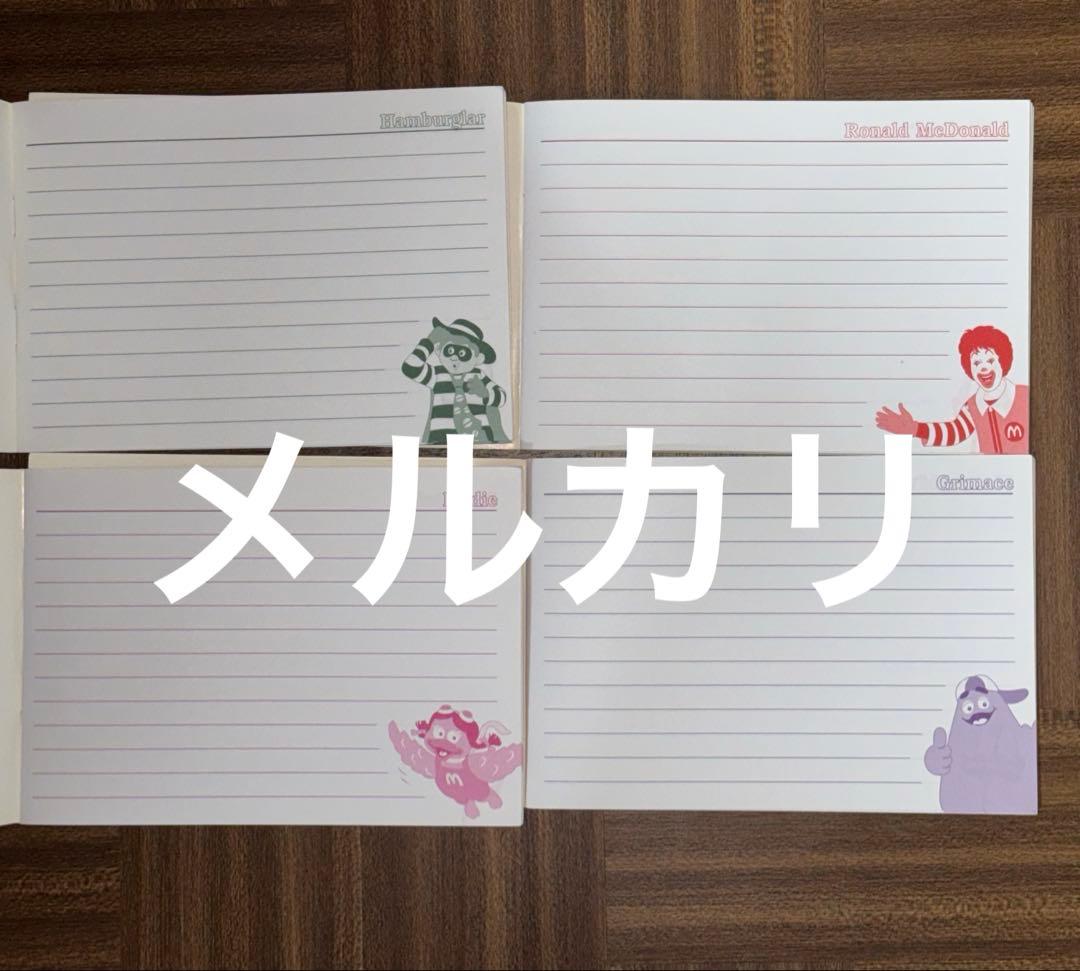 ヴィンテージ 海外 マクドナルド ノート メモ帳 ミールトイ フルコンプ 未使用