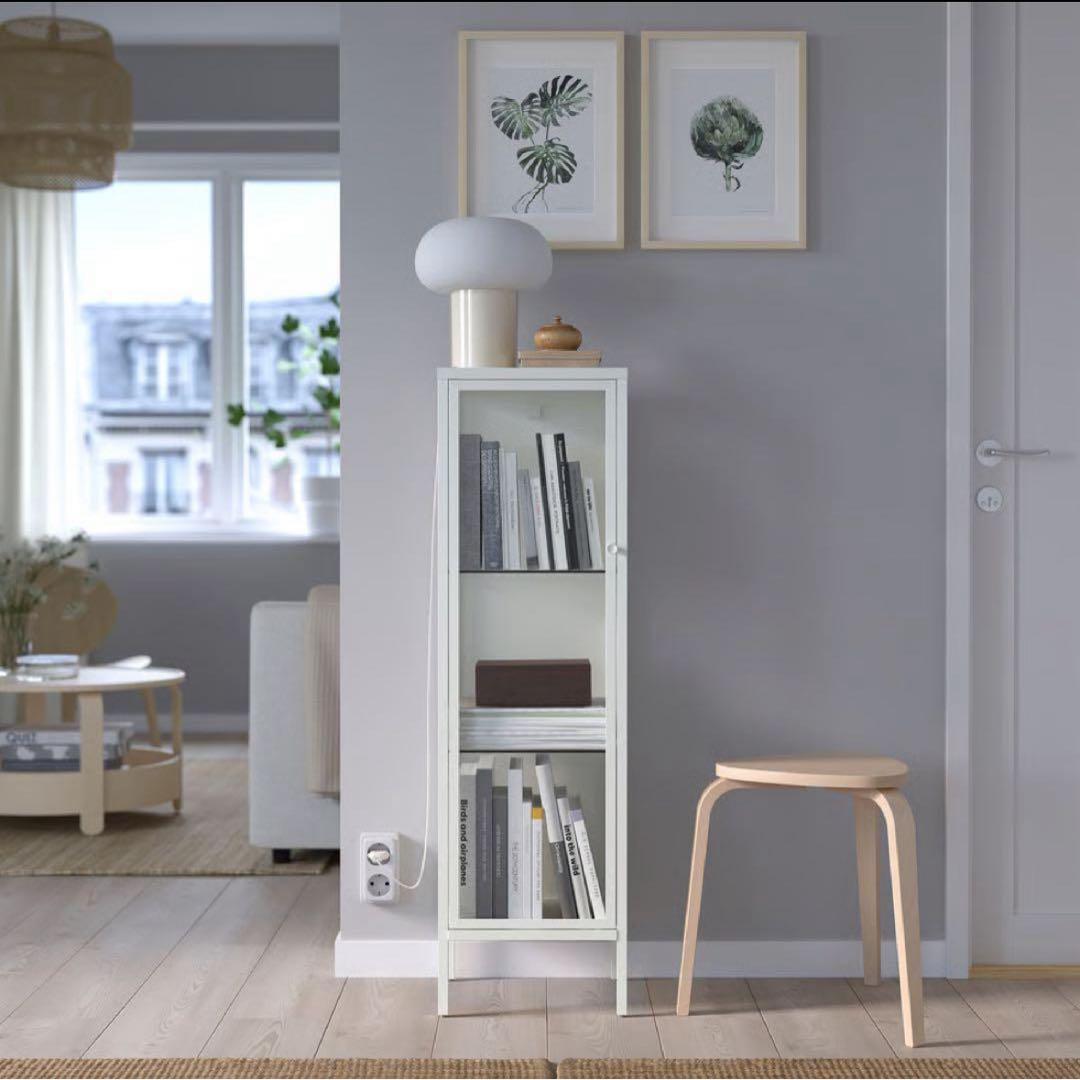 IKEA BAGGEBO バッゲボー ガラス扉 キャビネット 完成品