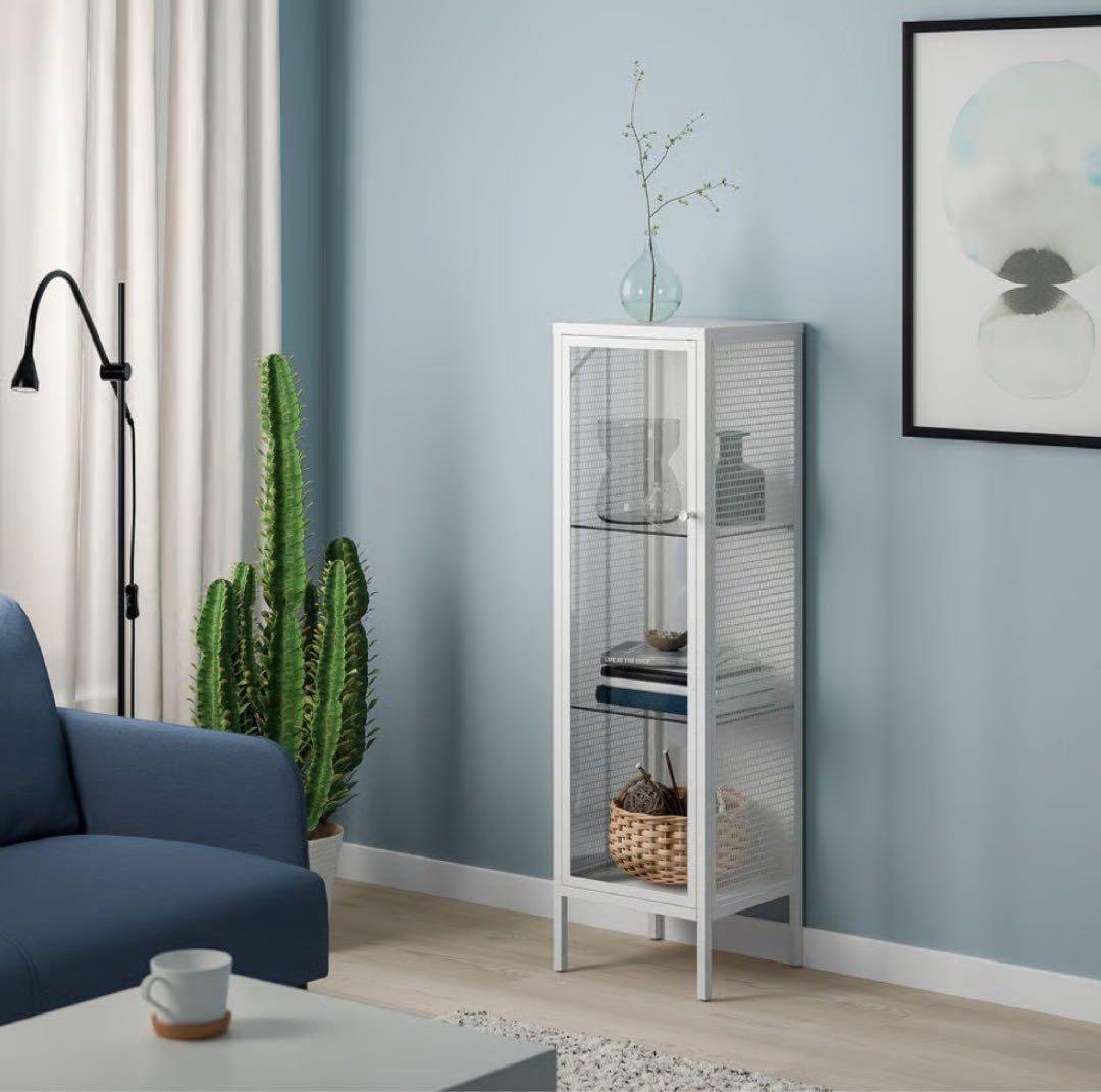 IKEA BAGGEBO バッゲボー ガラス扉 キャビネット 完成品