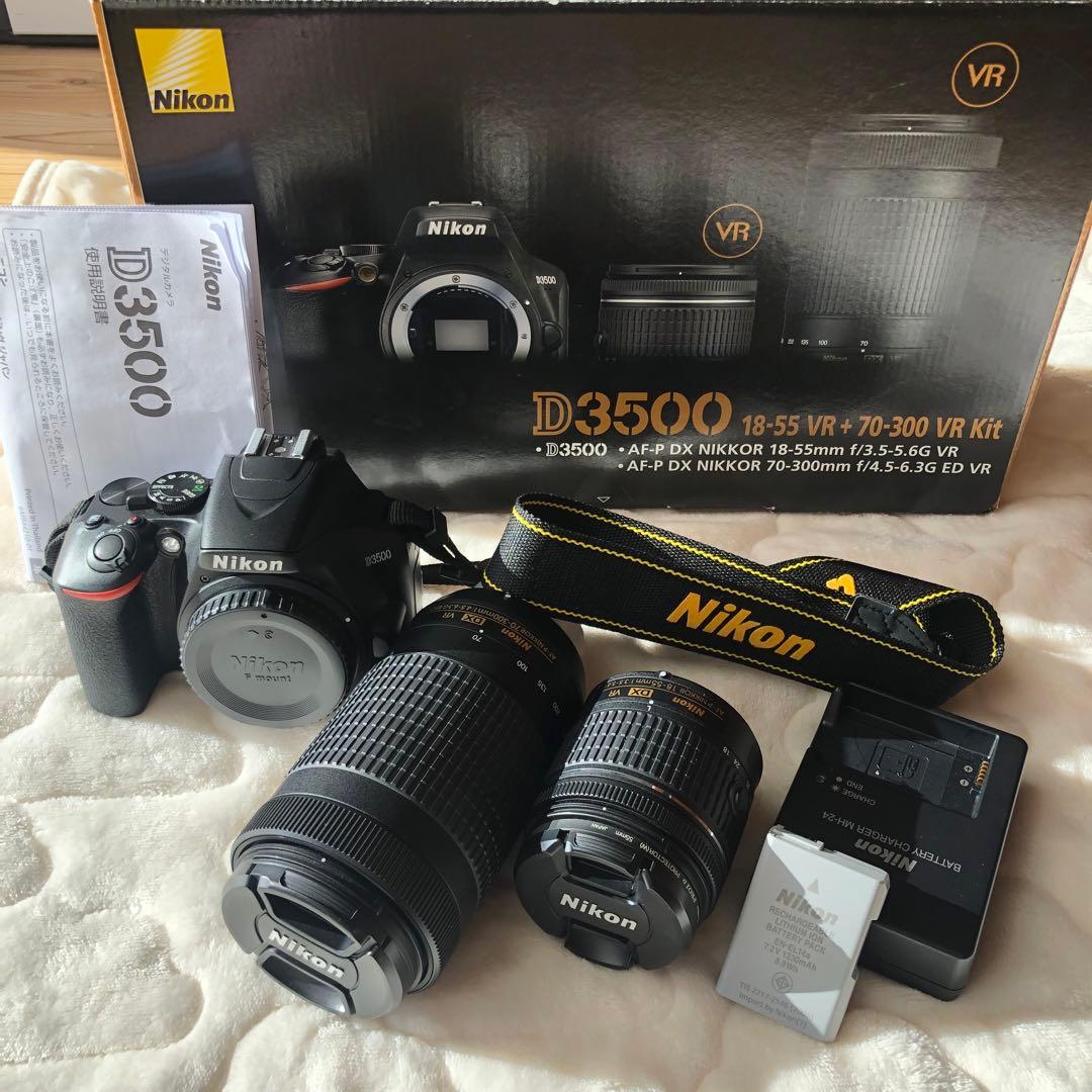 【美品】Nikon D3500 デジタル一眼レフ レンズ2台付