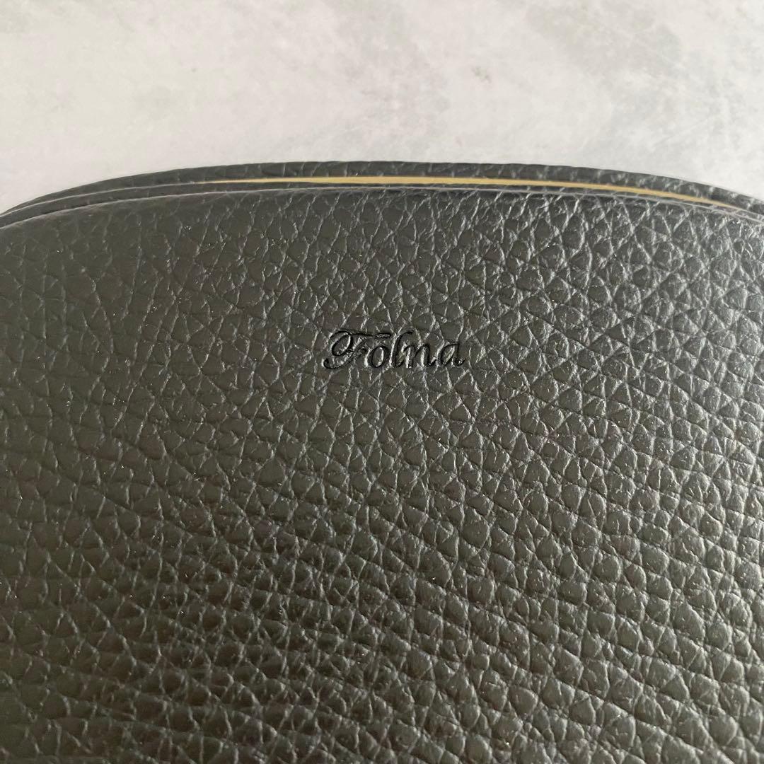 スタイリッシュ✨ 天溝がま口 黒 コンパクトウォレット ミニ財布 本革