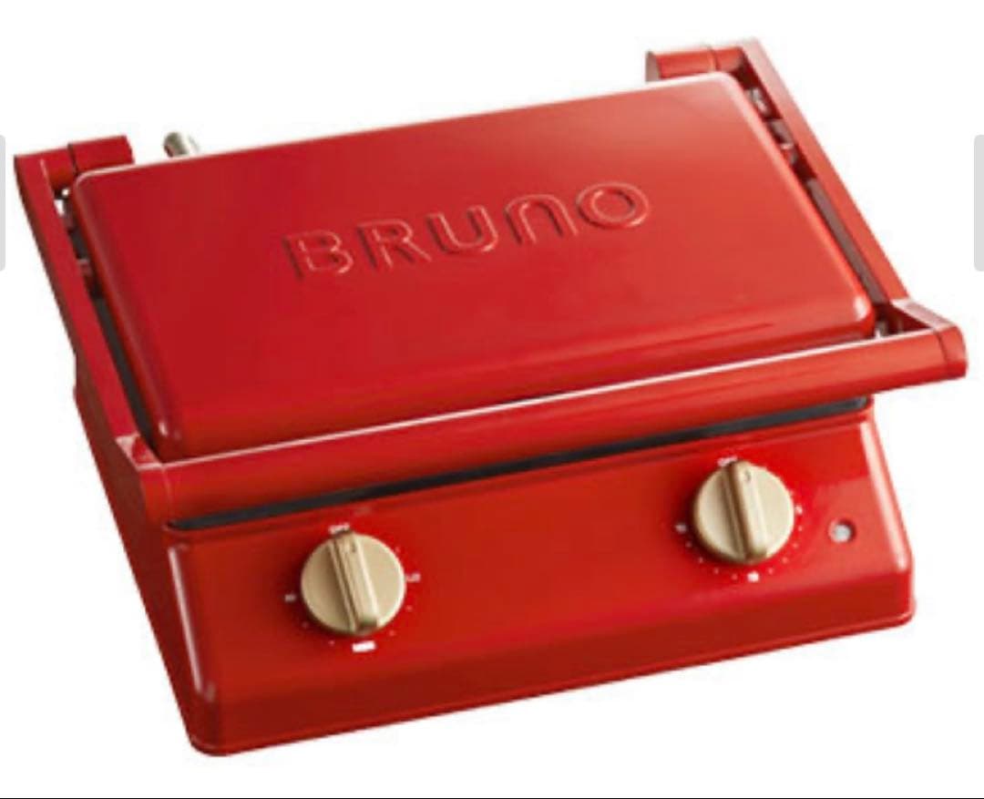 新品・未開封【BRUNO】グリルサンドメーカー ダブル レッド