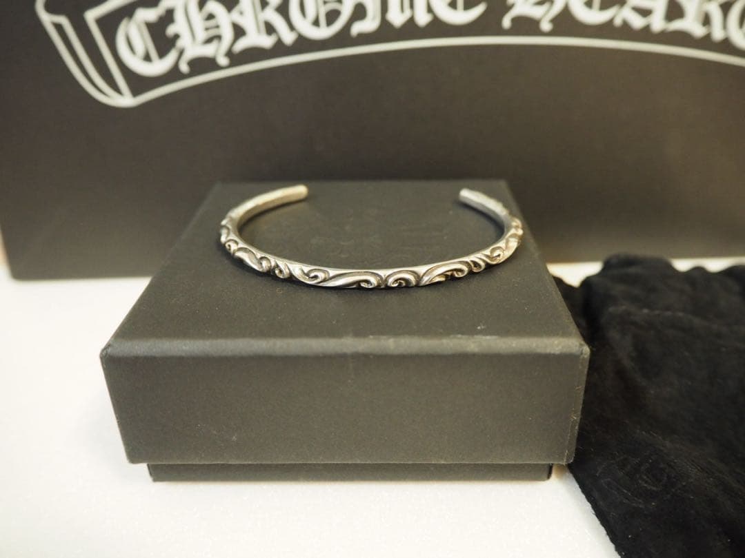 Chrome Hearts クロムハーツ スクロールバンド　バングル シルバー