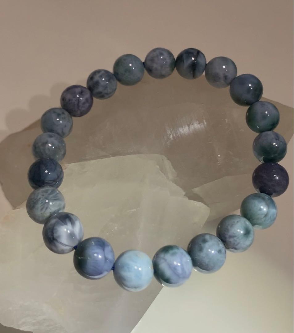 ❣️高品質★模様しっかり❣️ パープルラリマー　ブレス　ドミニカ産