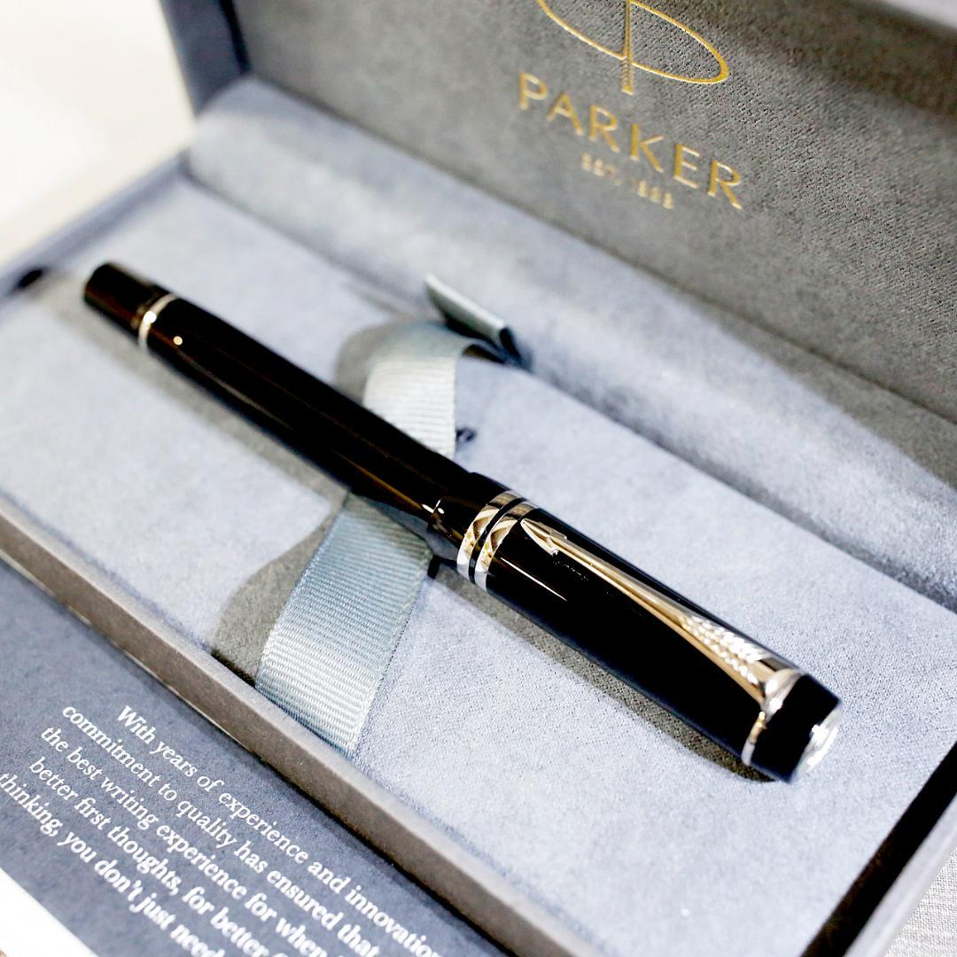 【極美品 送料込み】パーカー 万年筆 デュオフォールド ブラック