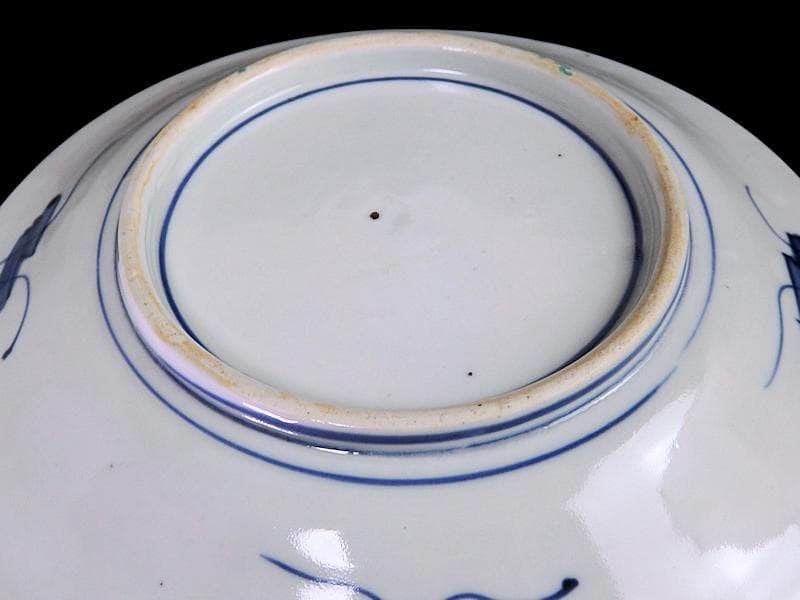 古伊万里　色絵　団龍紋に宝珠　花の図　７寸皿　３枚　珍品　C544AS-DBr