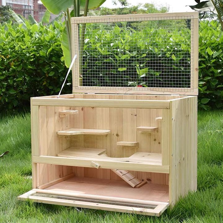 最終値下げ！　木製ケージ 大型 小動物用 ハムスター ハムスター ハリネズミ
