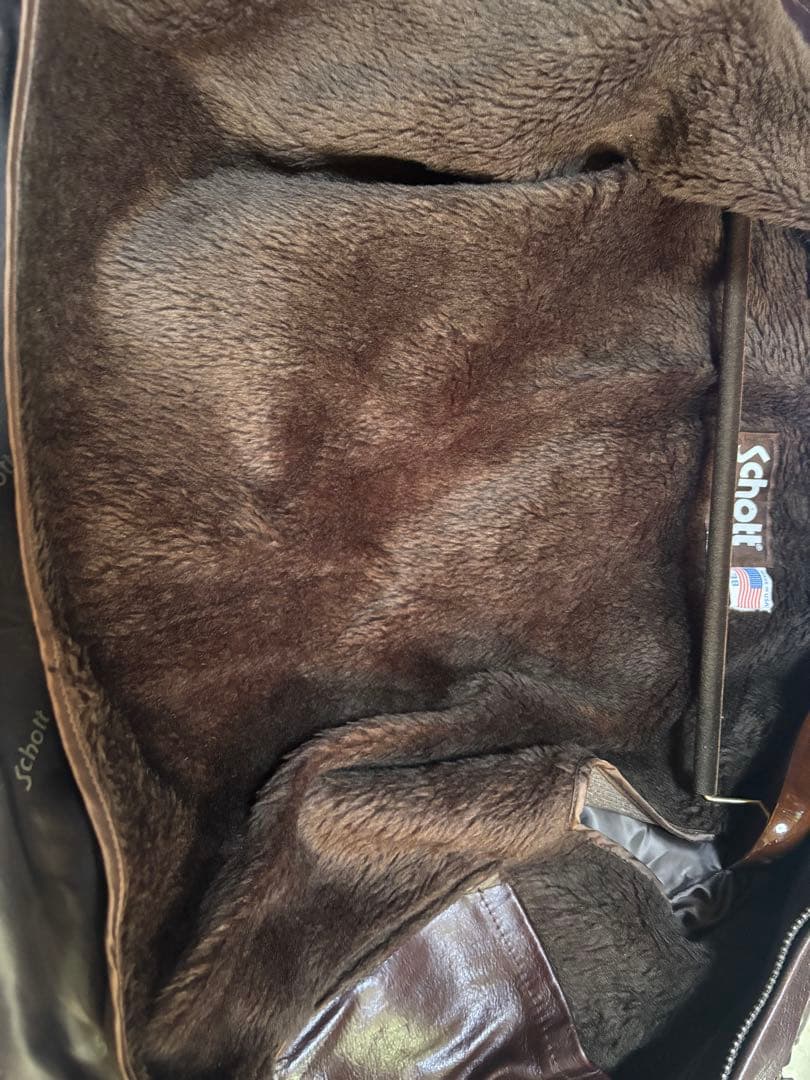美品　schott 641 シングルライダースジャケット　38 ダークブラウン