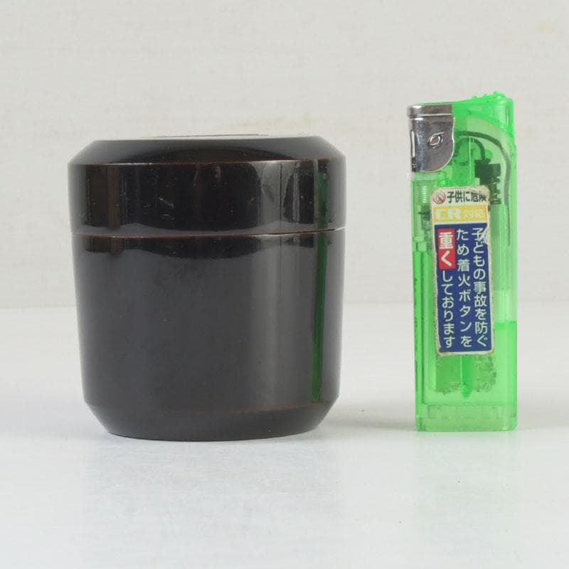 茶道具　黒漆　菊蒔絵　雪吹　棗　時代箱付　V　9812