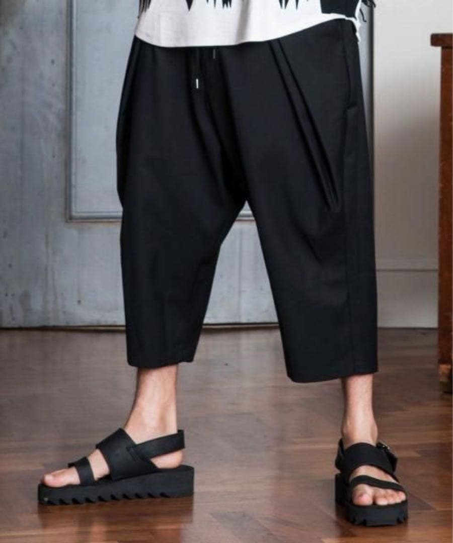【美品】glamb グラムCropped pants クロップド ブラック