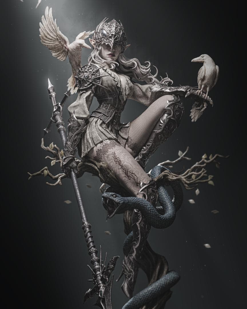 1/6 未塗装未組立 フィギュア ガレージキット オリジナル クロウクイーン —