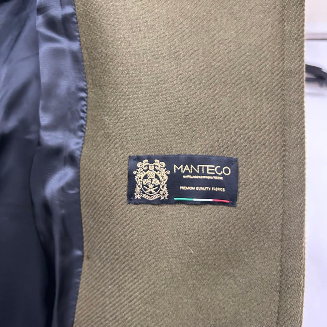 カーキ　オリーブ ダブルブレスト チェスターコート　ZARA