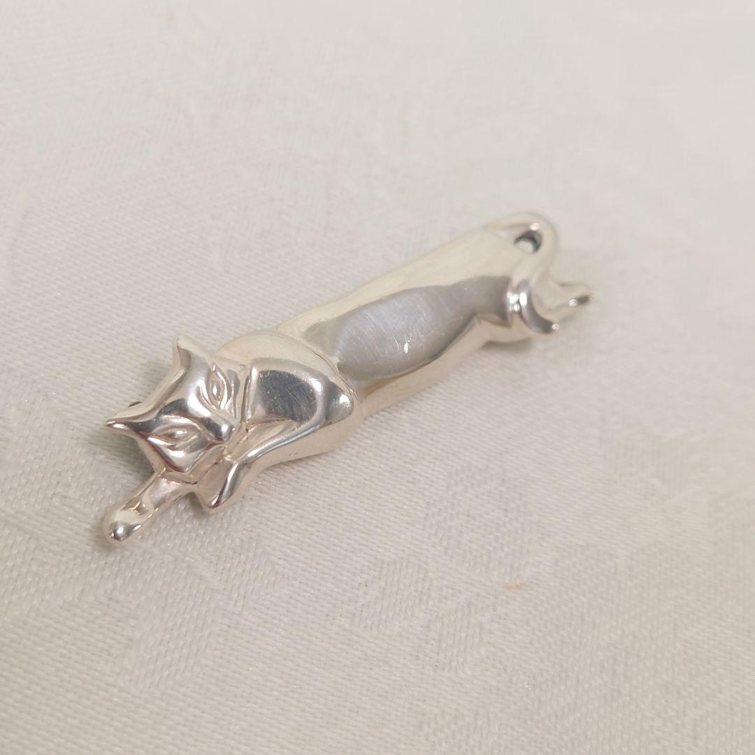 【希少】TIFFANY ティファニー 猫 ブローチ 2318