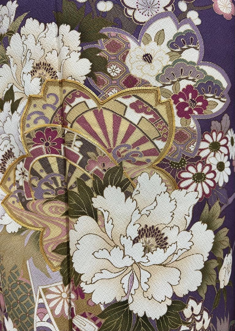 振り袖　フルセット　長襦袢付　金彩加工　刺繍入り　ガード加工　成人式　614