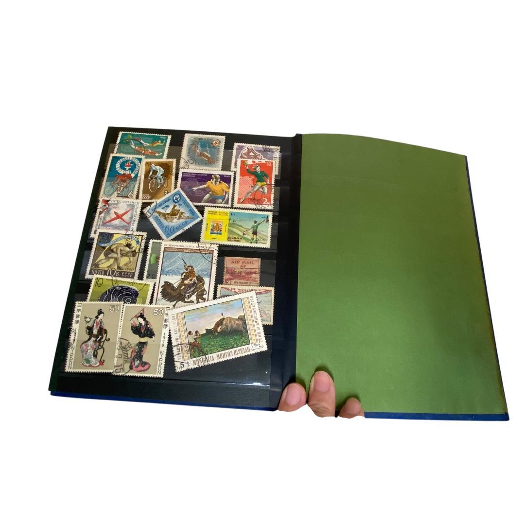 日本、世界の古切手コレクションアルバム　使用済み切手　dd051