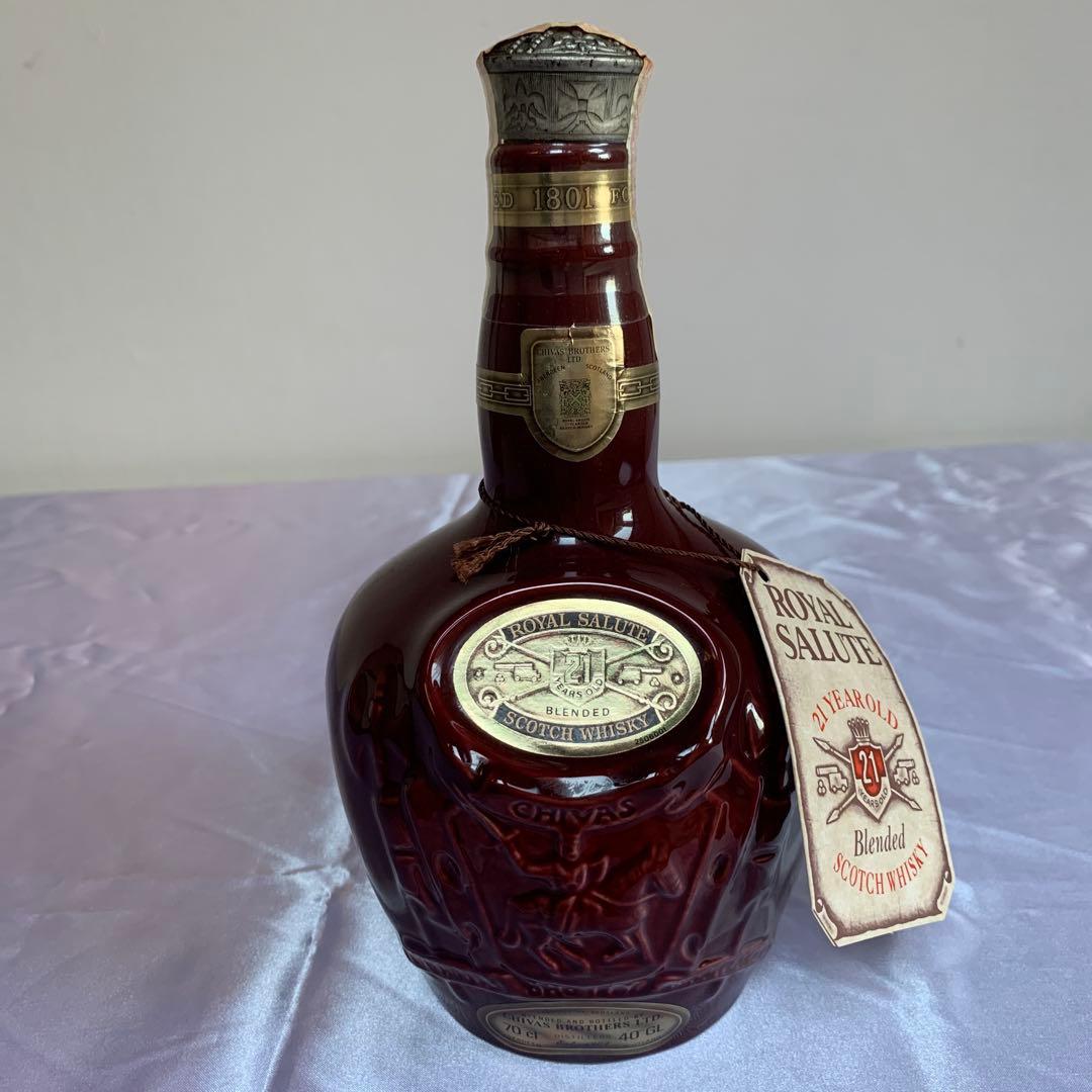 未開栓古酒　シーバスリーガル　ロイヤルサルート 21年　赤陶器