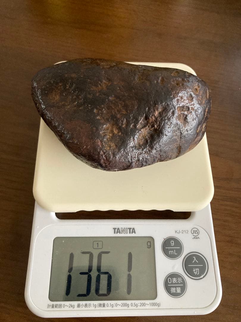 鑑定書付き南丹隕石 重さ1.3KG 鉄隕石