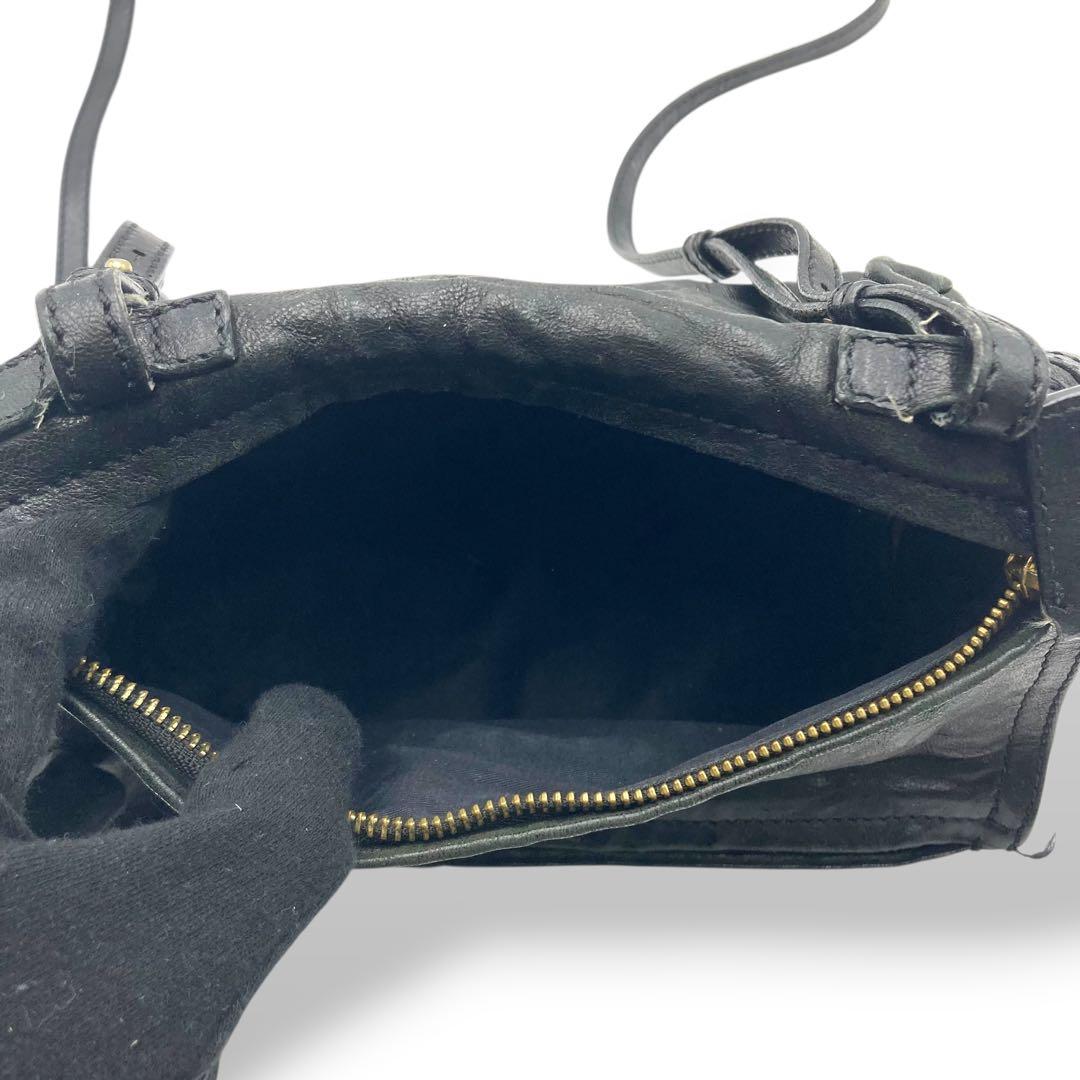 専用 ジバンシー ショルダーバッグ 斜め掛け パンドラ レザーブラック シワ加工