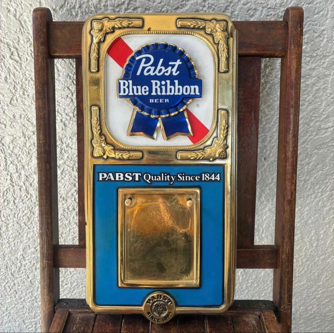 Pabst blue ribbonアメリカン　アンティークUSAビール　看板